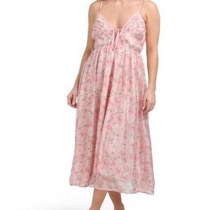 En Saison Summer Floral Wedding Guest Dress with Tie Front
